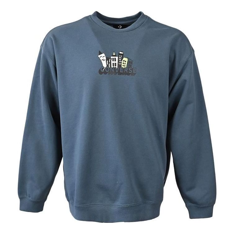 Converse Spring Up Graphic Crew Sweatshirt 'Blue' 10025464-A02