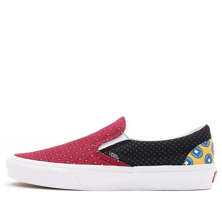 Vans Slip-On Breathable Wear-Resistant Non-Slip Low Top Casual Skate Shoes Unisex Red Blue VN0A33TB9HX