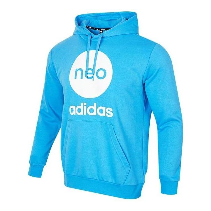 adidas Neo Logo Casual Hoodie 'Blue' HM2001
