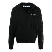 Off-White Diag Zipper Hooded Jacket Black OMBE001F20FLE0011001