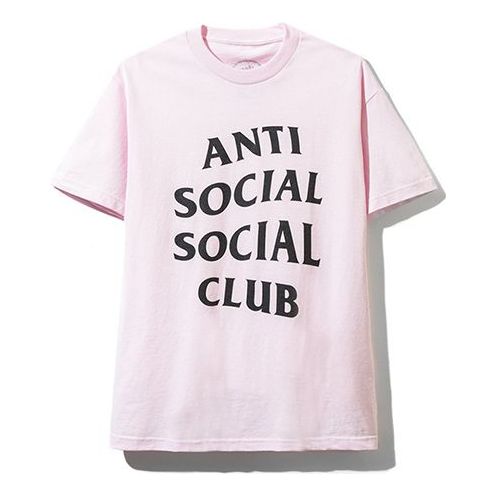 ANTI SOCIAL SOCIAL CLUB Alphabet Logo Short Sleeve Unisex Pink ASST356