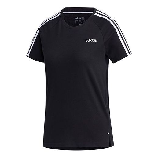 (WMNS) adidas neo ESNTL 3S TEE Sports Short Sleeve Black GJ7948