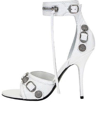(WMNS) Balenciaga Cagole 110mm Sandals 'White Arena Lambskin' 743057WAD4E9081