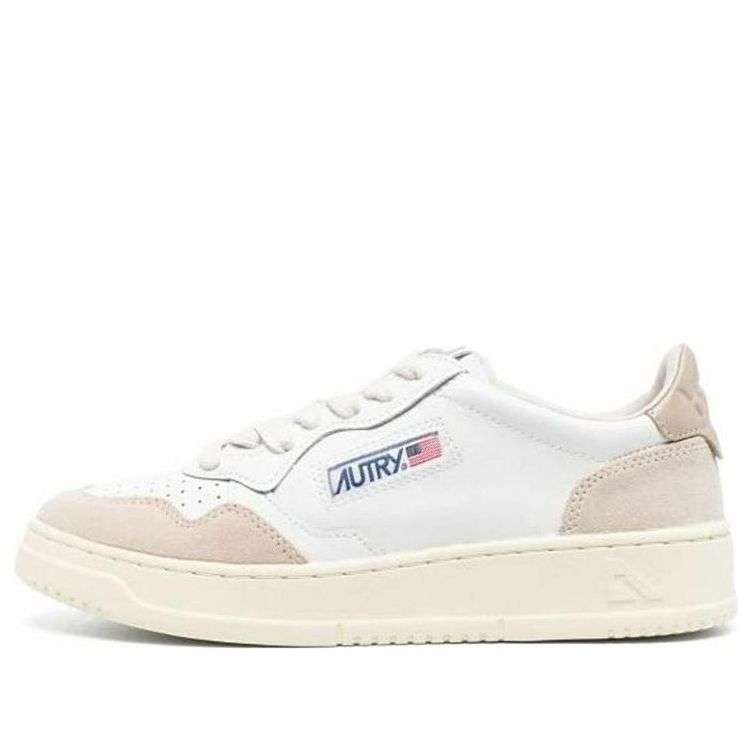(WMNS) AUTRY Medalist Low Leather and Suede 'White Beige' AULW-LS58