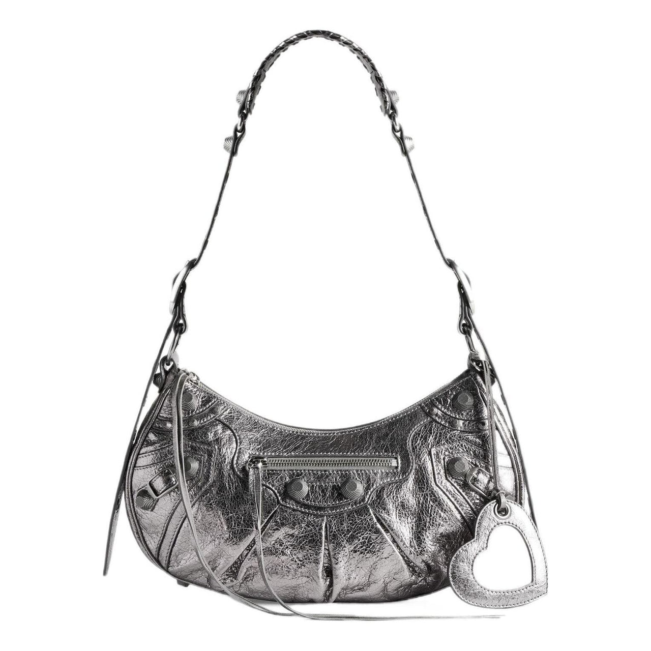 (WMNS) Balenciaga Le Cagole Small Shoulder Bag Metallized 'Silver' 6713070GT3Y8103
