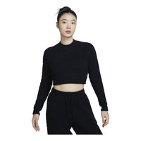 (WMNS) Nike Sportswear Phoenix Cosy Boucle Tight Long Sleeve Knit T-shirt Asia Sizing 'Black' FZ1717-010