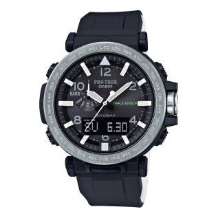 CASIO Waterproof Sports Solar Powered Mens Black Analog/Digital Combo PRG-650-1PR