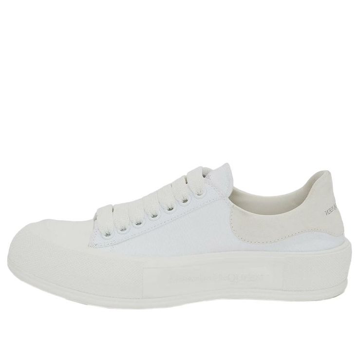 (WMNS) Alexander McQueen Deck Lace Up Plimsoll 'White' 654593W4PQ19000