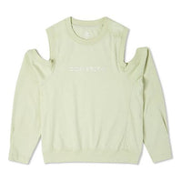(WMNS) Converse Twisted Knits Cold Shoulder Top 'Light Green' 10023190-A03