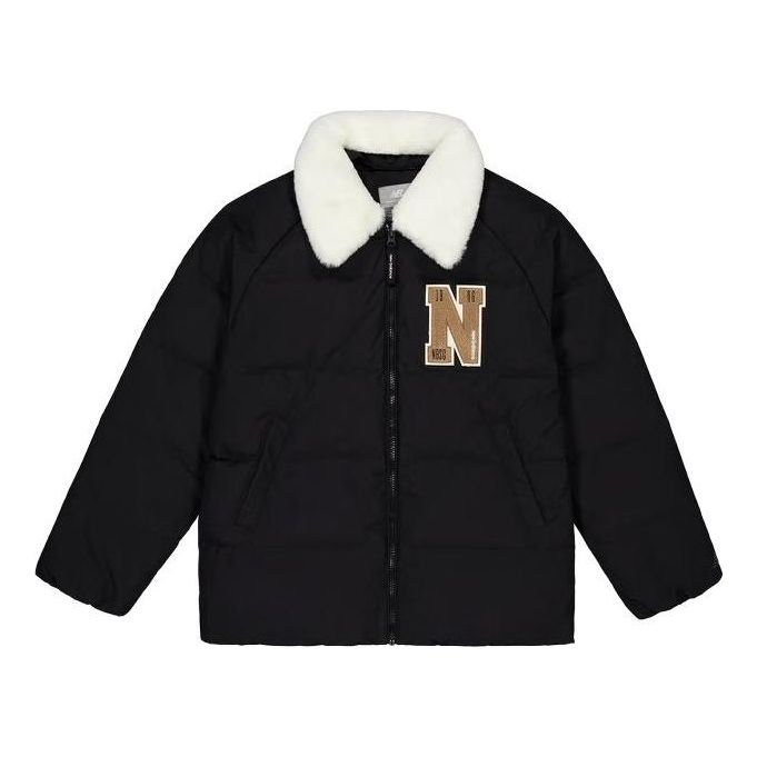 (WMNS) New Balance Warm Heavy Puffer Coat 'Black White' NPD4E122-BK