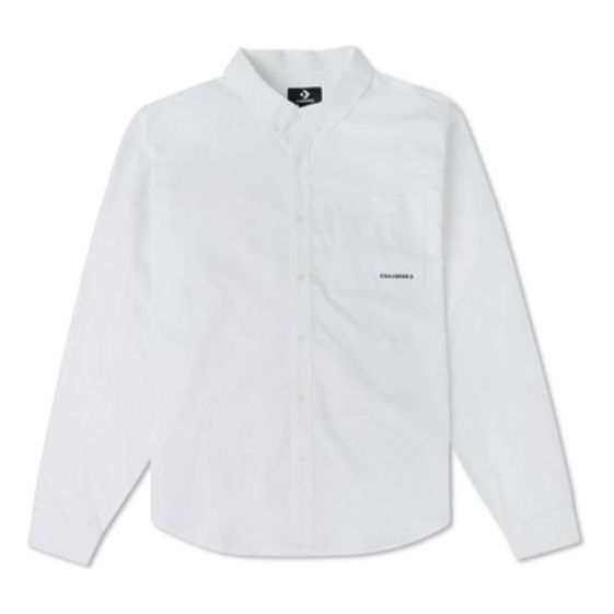 Converse Oxford Button Up Shirt 'White' 10024602-A02