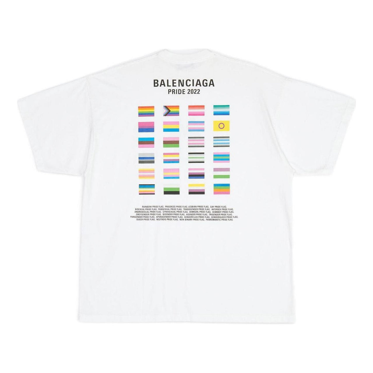 Balenciaga Pride 22 Oversized Cotton T-Shirt 'White Black' 694576TMVO20904