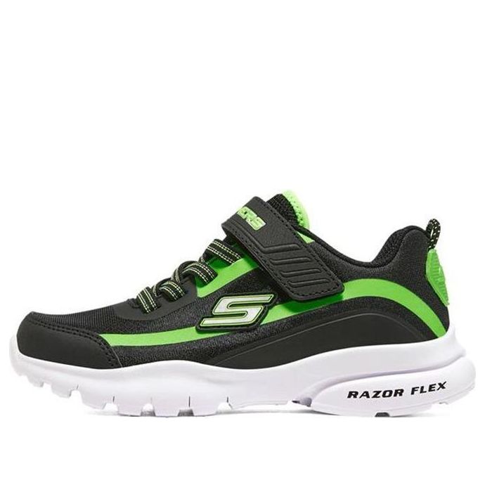 (GS) Skechers Razor Flex 'Black Green' 403778L-BKLM
