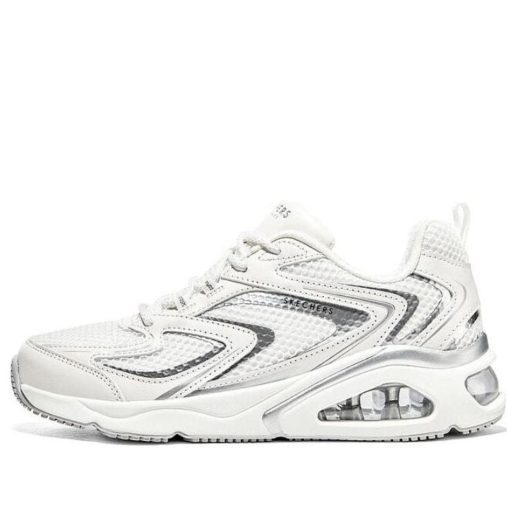 (WMNS) Skechers Tres-Air Uno Vision-airy 'White Silver' 177425-WSL
