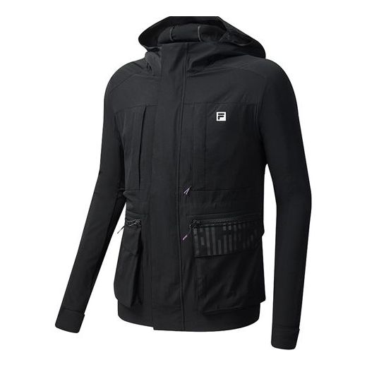 FILA Athletics Cargo Woven Zipper Jacket Black A11M031712F-BK