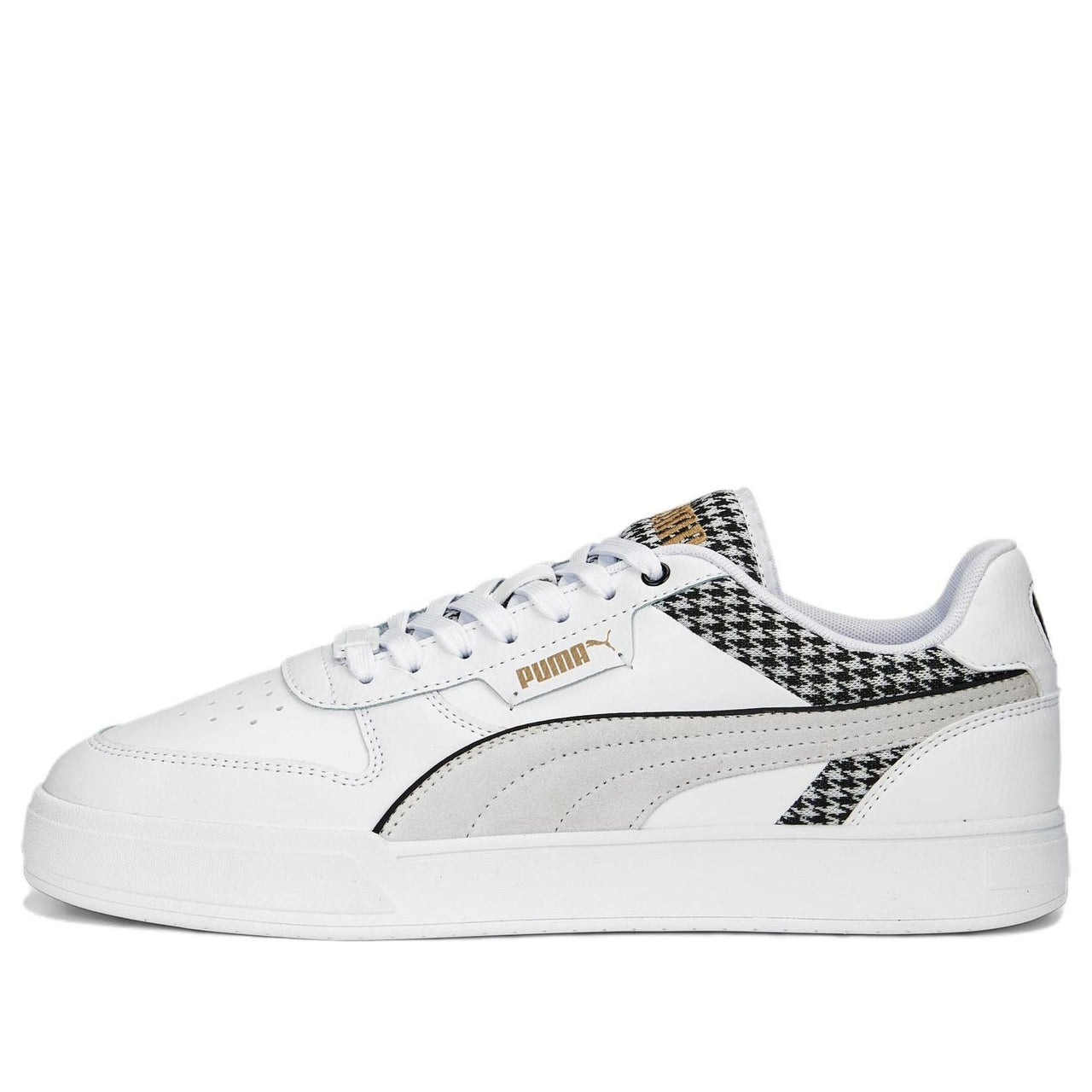 PUMA Caven Dime Houndstooth 'White Black Gold' 389329-01