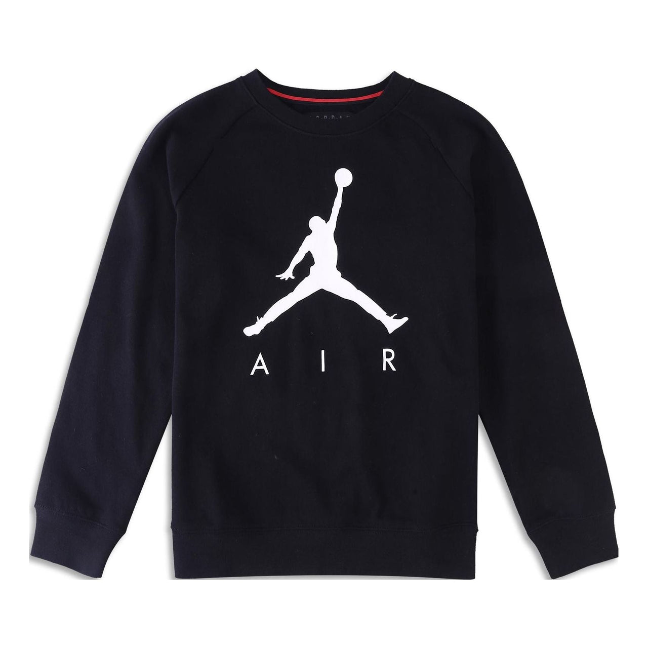 (GS) Air Jordan Jumpman Fleece Crewneck Sweatshirt 'Black White' HA5072-023