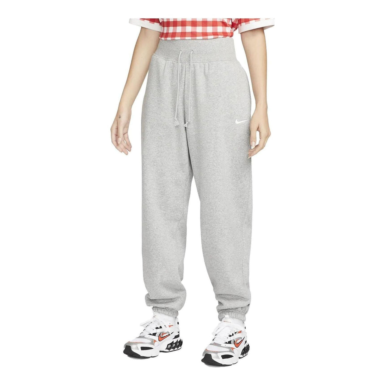 (WMNS) Nike Sportswear Phoenix Fleece High-Waisted Oversized Tracksuit Bottoms 'Grey' DQ5887-063