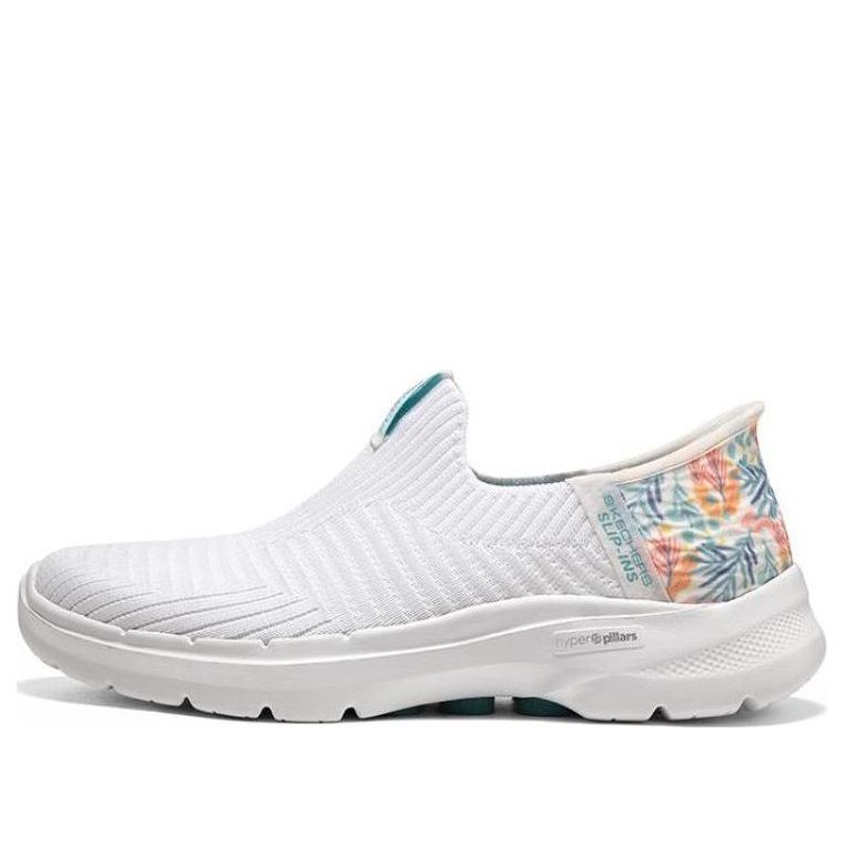 (WMNS) Skechers Go Walk 6 Tropical Bay 'White Multicolor' 124626-WTQ