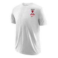 Men's Nike Chicago Bulls Printing Logo Loose Round Neck Pullover Short Sleeve White T-Shirt DA7285-100