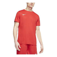 Men's Nike Dri-FIT Logo Printing Round Neck Pullover Short Sleeve Us Edition Orange Red T-Shirt BV6708-657