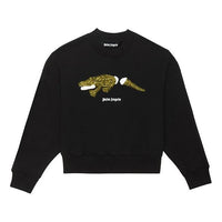 Men's PALM ANGELS Pattern Printing Pullover Black PMBA026E20FLE0081055