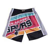 Mitchell & Ness x NBA San Antonio Spurs Big Face Shorts 'Black' SHORBW19069-SASBLCK98