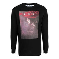 Off-White SS21 Printing Logo Sports Long Sleeves Black OMAB001S21JER0091001