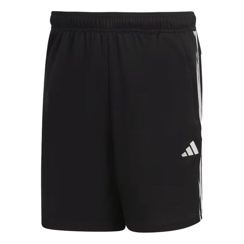 adidas TRAIN ESSENTIALS PIQU 3-STRIPES TRAINING SHORTS 'Black White' IB8111