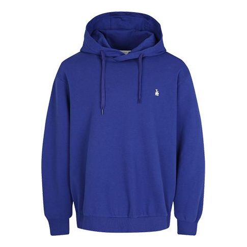 MLB Los Angeles Dodgers Embroidered Small Label Logo hooded Long Sleeves Unisex Blue 31HD01941-07U