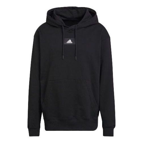 Men's adidas Logo Small Label Solid Color Sports Black HE4354