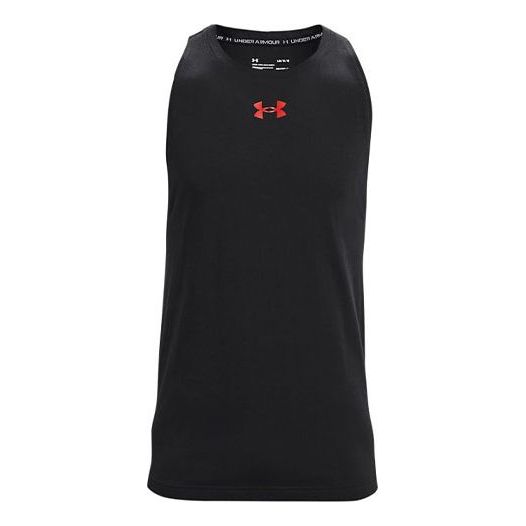 Under Armour Baseline Cotton Tank 'Black Red' 1361901-001