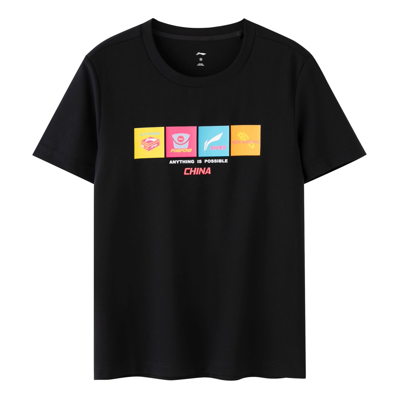 Li-Ning Table Tennis Graphic T-shirt 'Black' ATST031-3