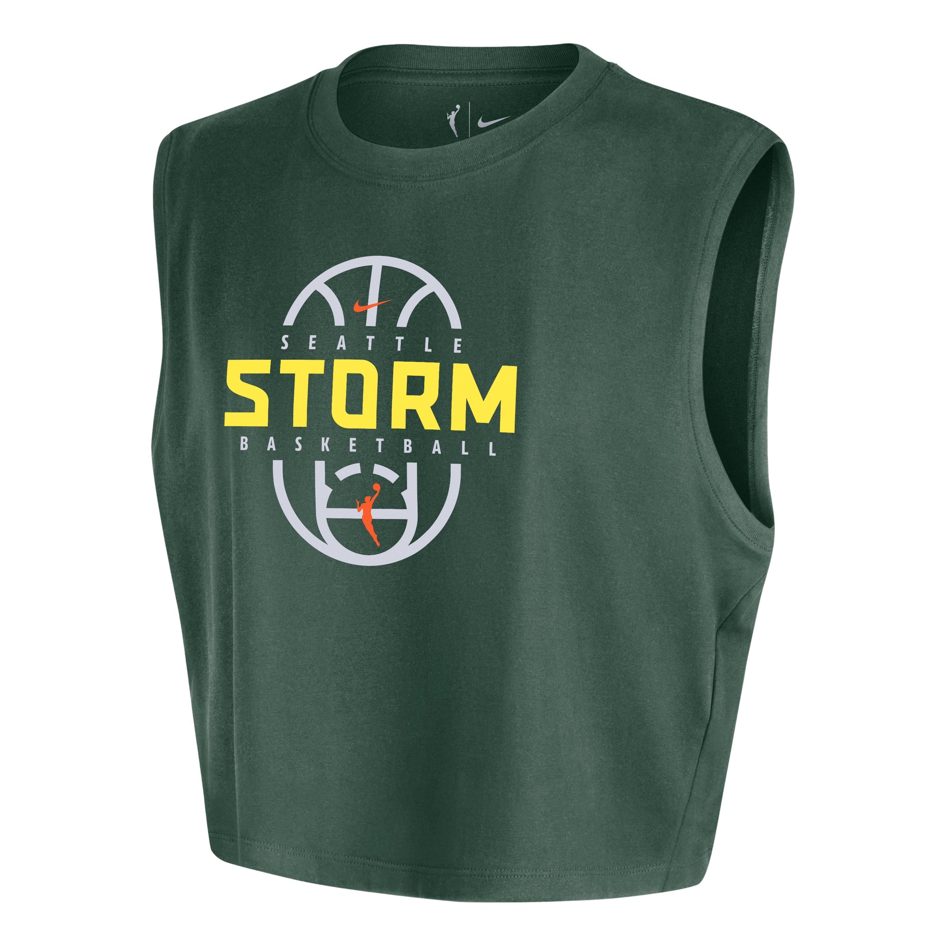 (WMNS) Nike Seattle Storm WNBA Authentic Sleeveless Cropped T-Shirt 'Fir' IQ8217-323