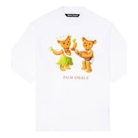 PALM ANGELS Bear Printing Short Sleeve White PWAA017S20JER0070160