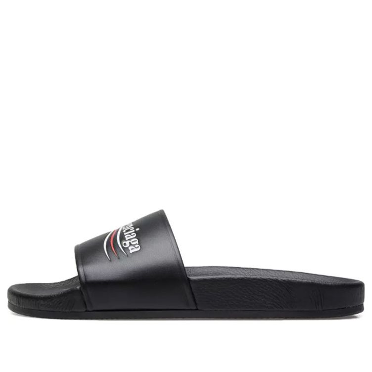 Balenciaga Wave Logo Slippers Sandals Black 530562WAM001091