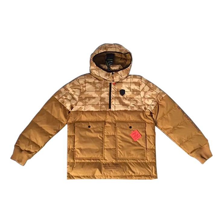 Nike LeBron Hybrid Half Pull Chain Warm Down Jacket Wheat Yellow AT3905-790