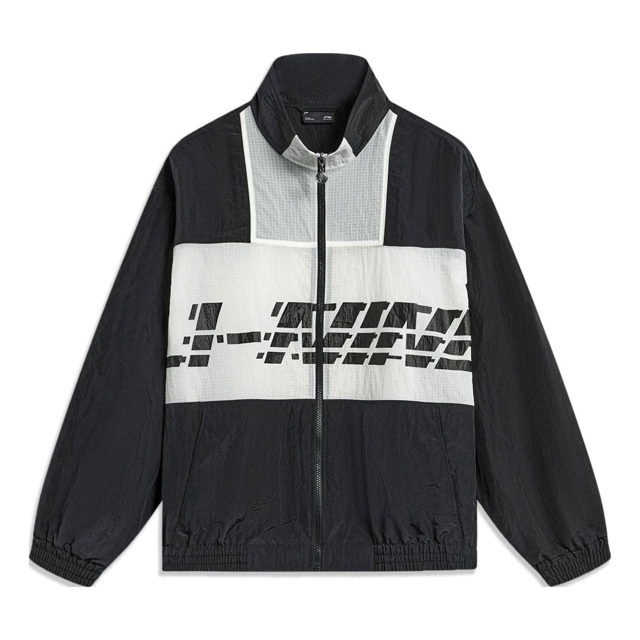 Li-Ning Windbreaker Athletic Jacket 'Black White' AJDT405-1