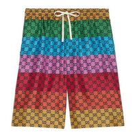 Gucci GG Wide-leg Mid-length Striped Swim Shorts 'Multicolor' 654859-ZAG1L-4206