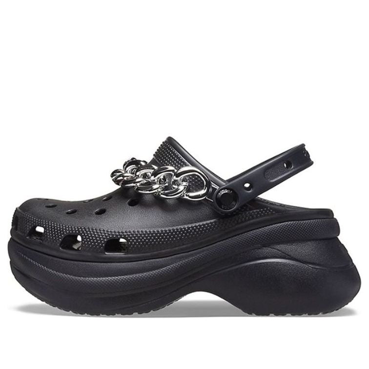 (WMNS) Crocs Classic Clog Retro Sandals Black Silver 206662-067