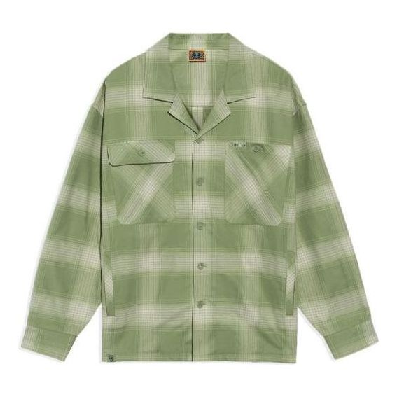 Li-Ning BAD FIVE Sports Basketball Series Plaid Loose Shirt 'Green White' ASHR195-2