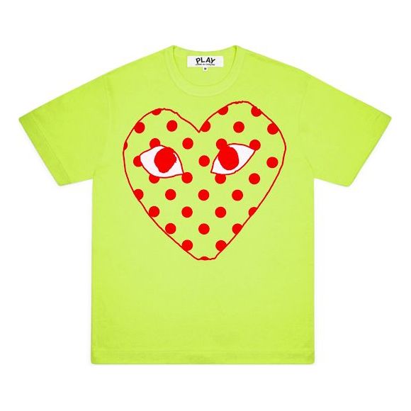 COMME des GARCONS PLAY Pastelle Polka Dot Logo T-Shirt 'Green' AZ-T276-051-2