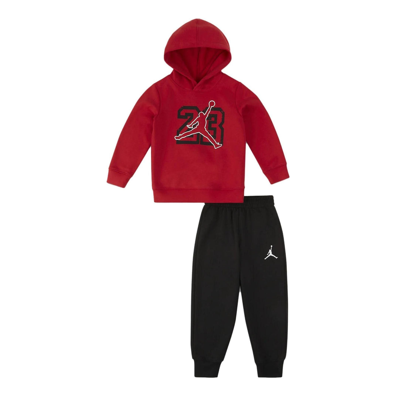 (PS) Air Jordan 23 Jumpman Fleece Pullover Hoodie Set 'Red Black' FZ1744-010