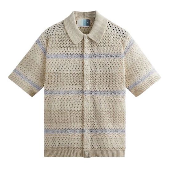 KITH Thompson Crochet Buttondown 'Veil' KHM031095-105