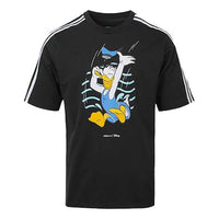 Men's adidas neo Donald Duck Sports Short Sleeve Black T-Shirt GJ5647