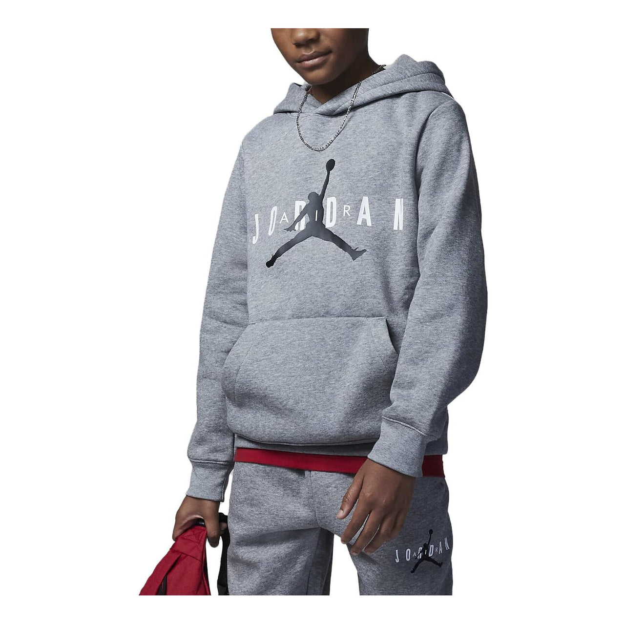 (GS) Air Jordan Fleece Hoodie ' Grey' FD9362-091