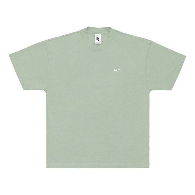 Men's Nike Lab Solo Swoosh Basic Sports Short Sleeve Light Green T-Shirt DA0321-006