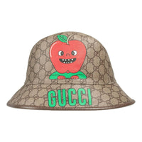 Gucci Apple Supreme Fedora Hat 'Beige Ebony' 700667-4HANT-8964