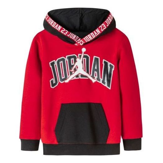 (GS) Air Jordan Grail Gift Tape Hoodie 'University Red Black' JD2142050GS-001