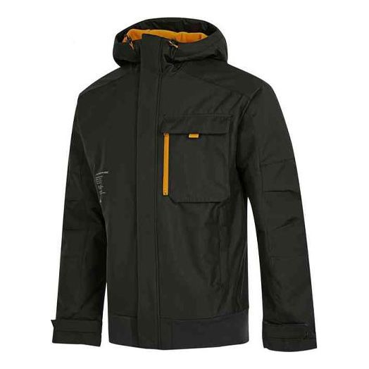 Men's adidas Contrasting Colors Zipper Hooded Jacket Dark Brown HD0356